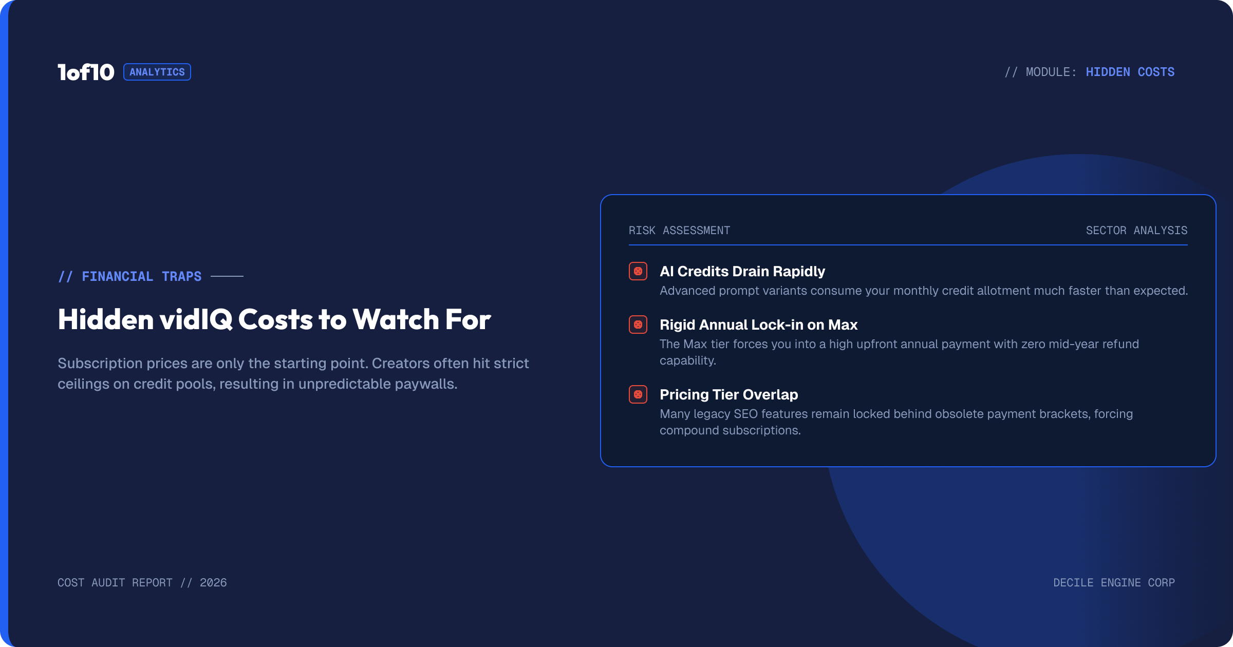 Checklist: hidden vidIQ costs to watch for