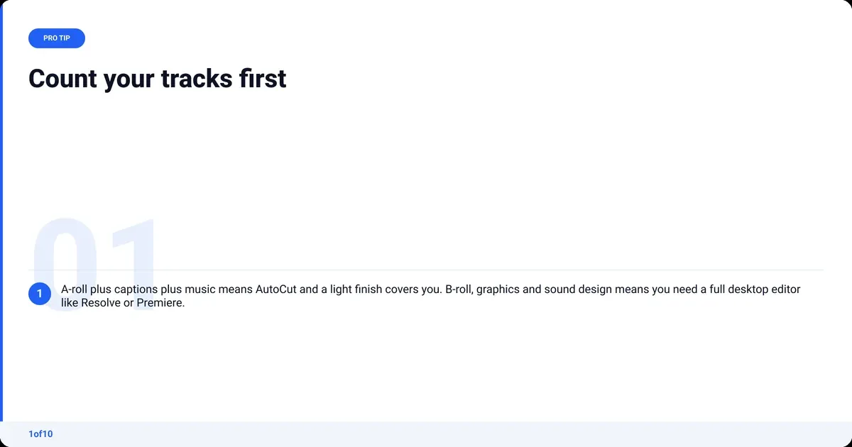 Pro tip: Count your tracks first