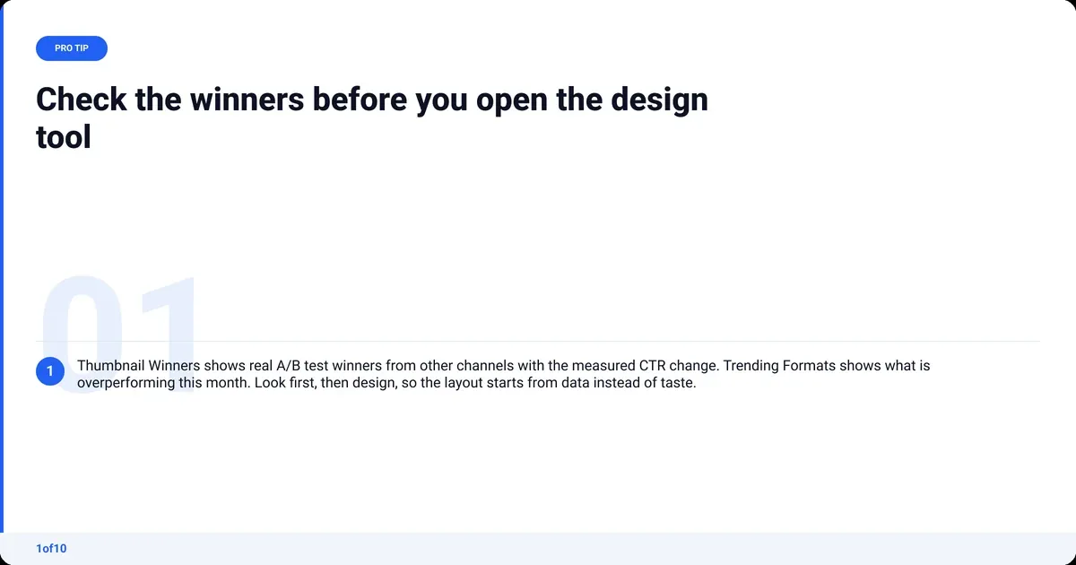 Pro tip: Check the winners before you open the design tool