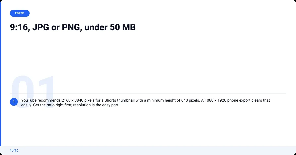 Pro tip: 9:16, JPG or PNG, under 50 MB