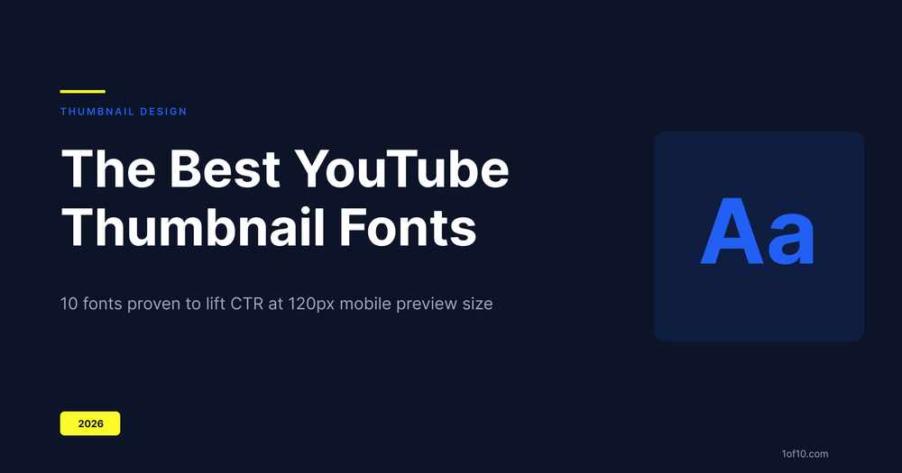 Best YouTube Thumbnail Fonts for Higher CTR (2026)