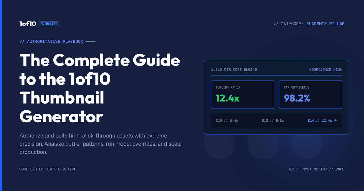 The Complete Guide to the 1of10 Thumbnail Generator