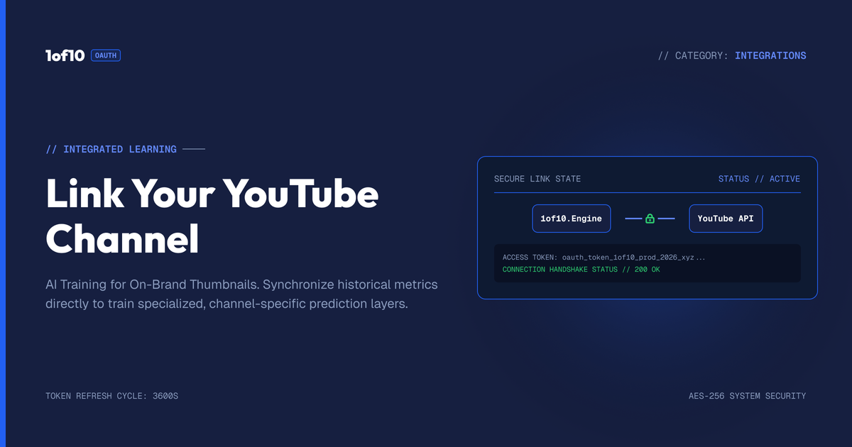 Link Your YouTube Channel: AI Training for On-Brand Thumbnails