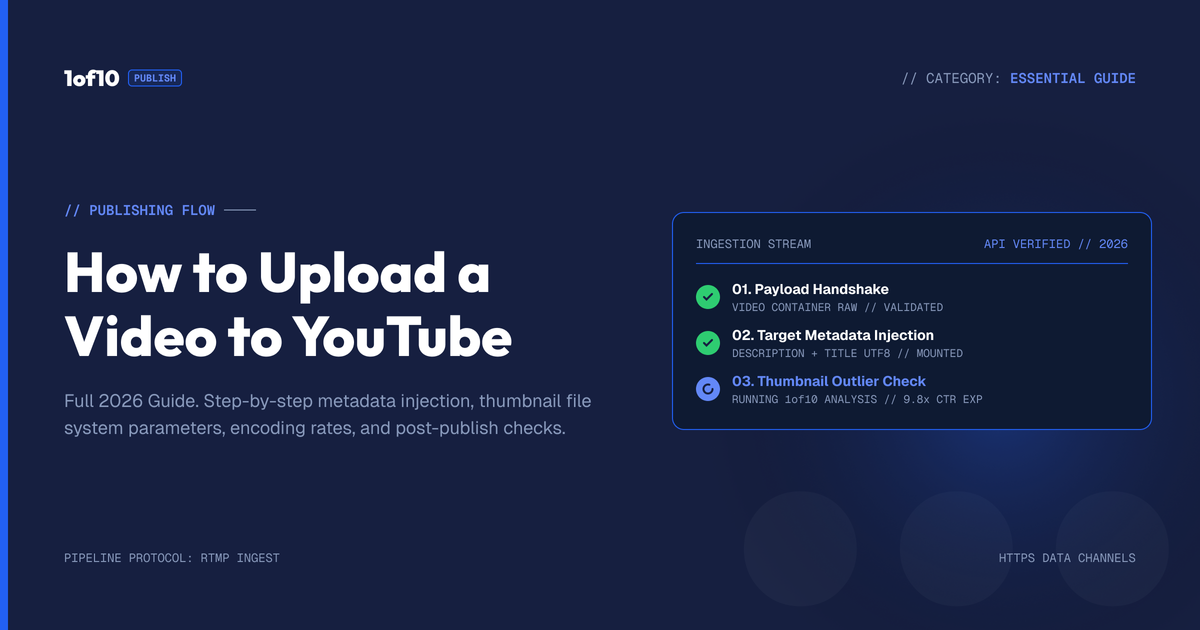 How to Upload a Video to YouTube: Full 2026 Guide
