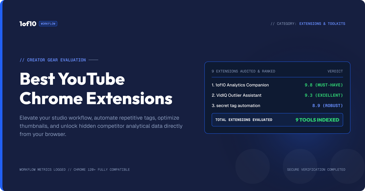 Best YouTube Chrome Extensions for Creators (2026)