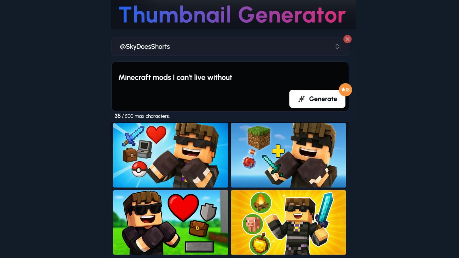 1 Click Ai Gaming Thumbnail Maker | 1of10